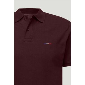 Polo Tričko Slim Fit, Barva Bordó, s Potiskem French Stripe obraz