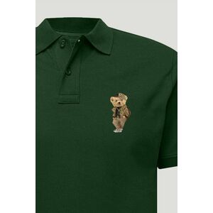 Polo Tričko Slim Fit, Barva Zelená, s Potiskem Rich Teddy obraz