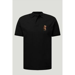 Polo Tričko Slim Fit, Barva Černá, s Potiskem Teddys Opinion obraz