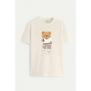 Tričko, Barva Ekru, s Potiskem Prestige Teddy obraz