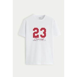 Tričko, Barva Bílá, s Potiskem Chicago Make It Fly obraz