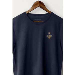 Tričko, Barva Modrá, s Potiskem Royal Bee obraz