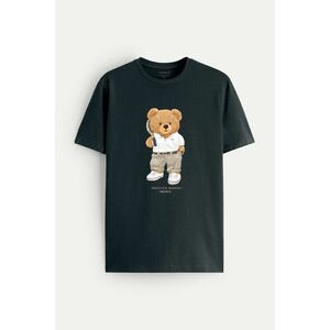 Tričko, Barva Železitě Šedá, s Potiskem Prestige Teddy obraz