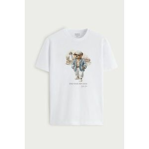 Tričko, Barva Bílá, s Potiskem Your Own Path Teddy obraz