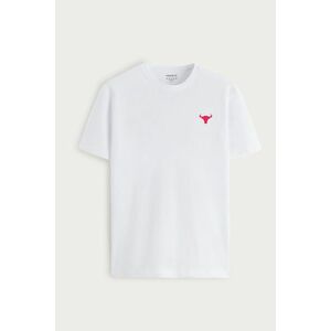 Tričko, Barva Bílá, s Potiskem Bull Noir obraz