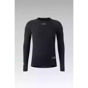 GOBIK Cyklistické triko s dlouhým rukávem - WINTER MERINO - černá M obraz