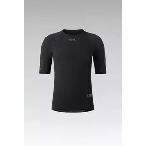 GOBIK Cyklistické triko s krátkým rukávem - WINTER MERINO - černá M obraz