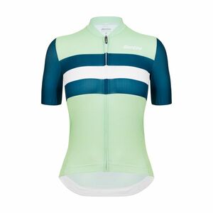 SANTINI Cyklistický dres s krátkým rukávem - ECO SLEEK NEW BENGAL - světle zelená/zelená M obraz