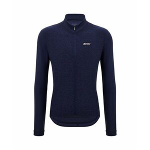 SANTINI Cyklistický dres s dlouhým rukávem zimní - PURE - modrá 3XL obraz