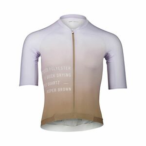 POC Cyklistický dres s krátkým rukávem - PRISTINE PRINT - hnědá/fialová L obraz