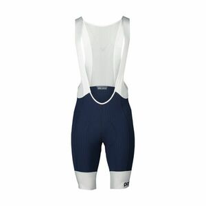 POC Cyklistické kalhoty krátké s laclem - RACEDAY - modrá/bílá L obraz