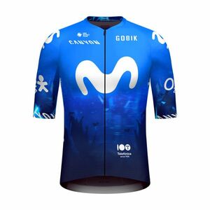 GOBIK Cyklistický dres s krátkým rukávem - INFINITY MOVISTAR TEAM 2024 - modrá/bílá M obraz