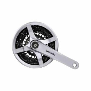 SHIMANO kliky s převodníkem - TOURNEY TY501 170mm 42/34/24 - stříbrná obraz