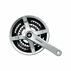 SHIMANO kliky s převodníkem - TOURNEY TY501 170mm 48/38/28 - stříbrná obraz