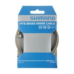 SHIMANO brzdové lanko - BRAKE CABLE MTB 1, 6x2050mm - stříbrná obraz