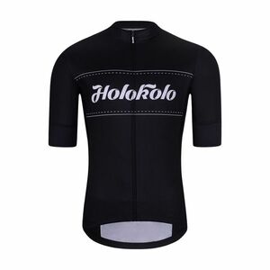 HOLOKOLO Cyklistický dres s krátkým rukávem - GEAR UP - černá S obraz