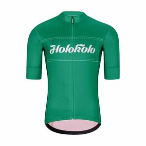 HOLOKOLO Cyklistický dres s krátkým rukávem - GEAR UP - zelená 2XL obraz