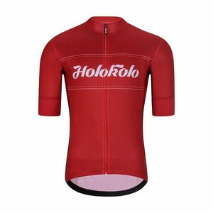 HOLOKOLO Cyklistický dres s krátkým rukávem - GEAR UP - červená M obraz