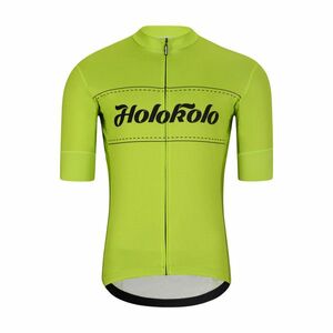 HOLOKOLO Cyklistický dres s krátkým rukávem - GEAR UP - žlutá XL obraz
