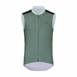 HOLOKOLO Cyklistický dres bez rukávů - SIMPLE - zelená/černá 5XL obraz