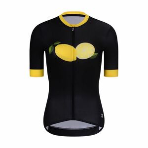 RIVANELLE Cyklistický dres s krátkým rukávem - FRUIT LADY - žlutá/černá XS obraz