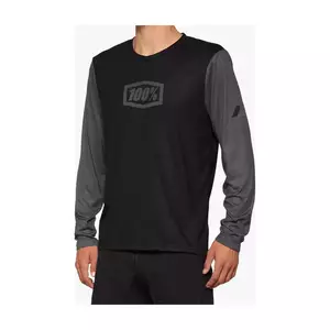 100% SPEEDLAB Cyklistický dres s dlouhým rukávem letní - AIRMATIC - černá M obraz