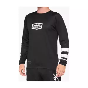 100% SPEEDLAB Cyklistický dres s dlouhým rukávem letní - R-CORE - černá/bílá XL obraz