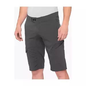 100% SPEEDLAB Cyklistické kalhoty krátké bez laclu - RIDECAMP - šedá L obraz