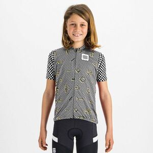 SPORTFUL Cyklistický dres s krátkým rukávem - CHECKMATE - černá/bílá 14Y obraz