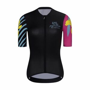 RIVANELLE Cyklistický dres s krátkým rukávem - MEDITATION - černá/růžová M obraz