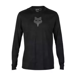 FOX Cyklistický dres s dlouhým rukávem letní - RANGER TRU DRI - černá L obraz