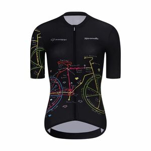 RIVANELLE Cyklistický dres s krátkým rukávem - MAAPPI DARK LADY - černá/vícebarevná S obraz