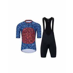 HOLOKOLO Cyklistický krátký dres a krátké kalhoty - TAMELESS - černá/modrá/červená obraz