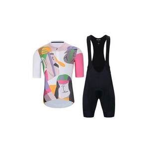 HOLOKOLO Cyklistický krátký dres a krátké kalhoty - FACES - černá/vícebarevná obraz