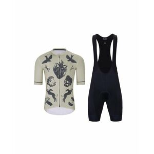 HOLOKOLO Cyklistický krátký dres a krátké kalhoty - CRUST - ivory/černá obraz