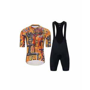 HOLOKOLO Cyklistický krátký dres a krátké kalhoty - WILDLY - žlutá/černá/vícebarevná obraz