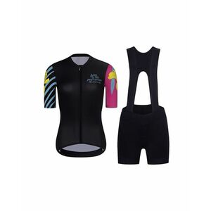 RIVANELLE Cyklistický krátký dres a krátké kalhoty - MEDITATION - černá/růžová obraz