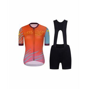 RIVANELLE Cyklistický krátký dres a krátké kalhoty - LESS TALK - černá/červená/vícebarevná obraz