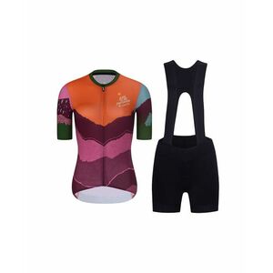 RIVANELLE Cyklistický krátký dres a krátké kalhoty - SERENITY - černá/červená/fialová obraz
