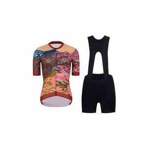 RIVANELLE Cyklistický krátký dres a krátké kalhoty - FREE ELITE LADY LIMI - oranžová/černá/vícebarevná obraz