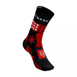 COMPRESSPORT Cyklistické ponožky klasické - TREKKING - černá/červená 39-41 obraz