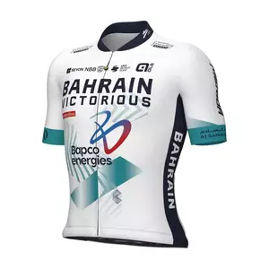ALÉ Cyklistický dres s krátkým rukávem - BAHRAIN VICTORIOUS 2025 - bílá/modrá 2XL obraz