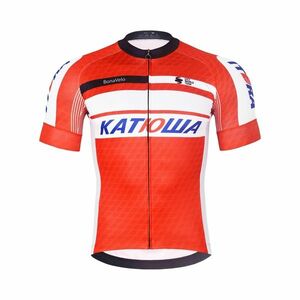 BONAVELO Cyklistický dres s krátkým rukávem - KATUSHA - červená/bílá 5XL obraz