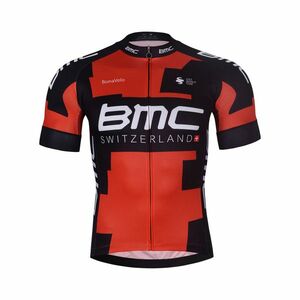 BONAVELO Cyklistický dres s krátkým rukávem - BMC - červená/černá 2XL obraz