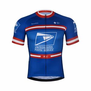 BONAVELO Cyklistický dres s krátkým rukávem - US POSTAL - modrá 2XL obraz