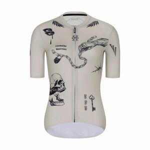RIVANELLE Cyklistický dres s krátkým rukávem - TATTOO - ivory/šedá S obraz