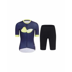 RIVANELLE Cyklistický krátký dres a krátké kalhoty - FRUIT LADY - černá/modrá obraz