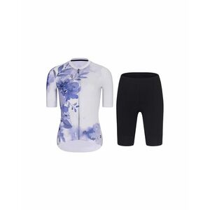 RIVANELLE Cyklistický krátký dres a krátké kalhoty - FLOWERY LADY - černá/modrá obraz