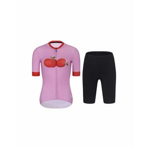 RIVANELLE Cyklistický krátký dres a krátké kalhoty - FRUIT LADY - červená/černá/růžová obraz