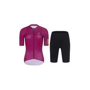 RIVANELLE Cyklistický krátký dres a krátké kalhoty - VICTORIOUS GOLD LADY - černá/bordó obraz